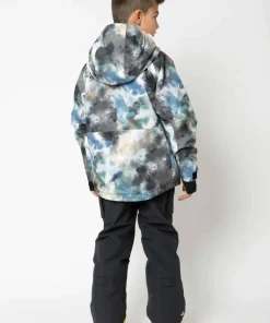 2117 of Sweden Juniors' Light Padded Ski Jacket Kidden Aop Sky