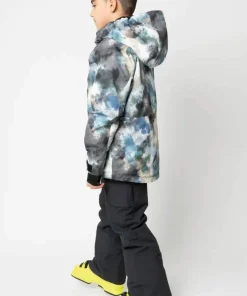 2117 of Sweden Juniors' Light Padded Ski Jacket Kidden Aop Sky