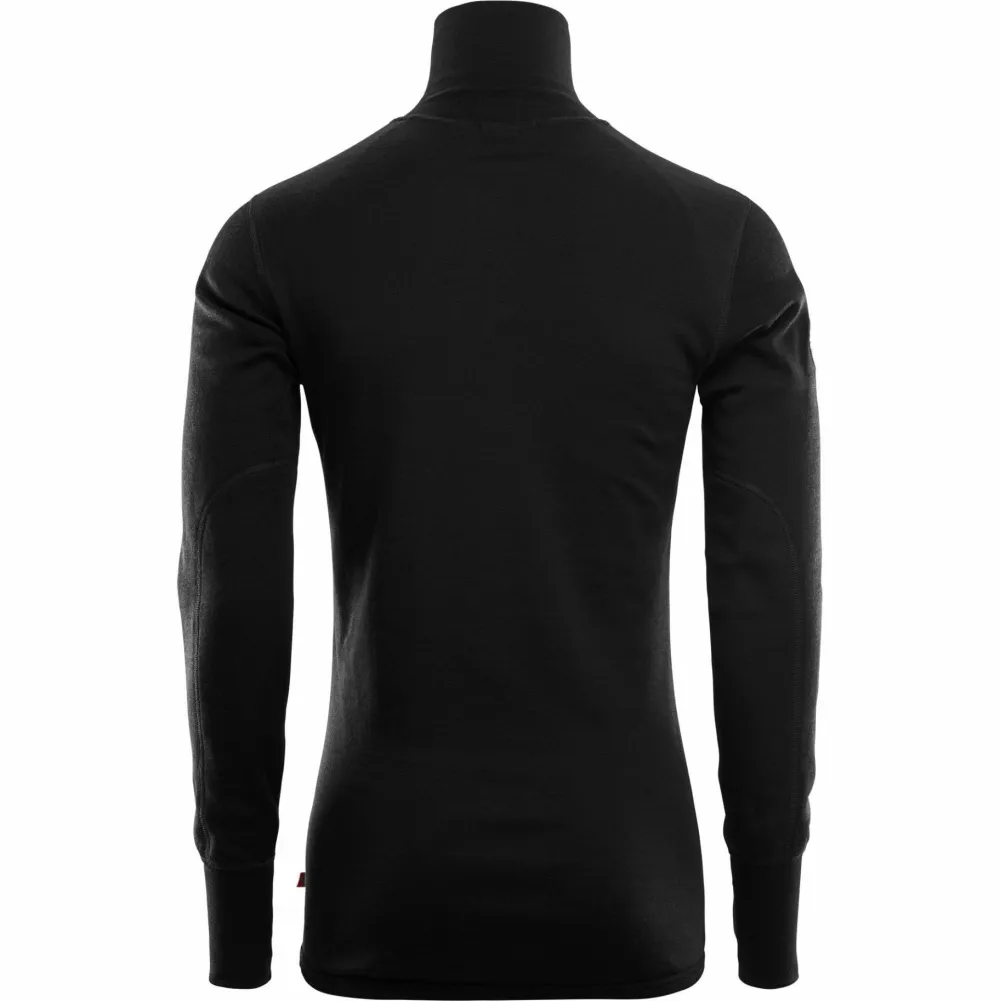 Aclima DoubleWool Polo with Zip Man Jet Black/Marengo New