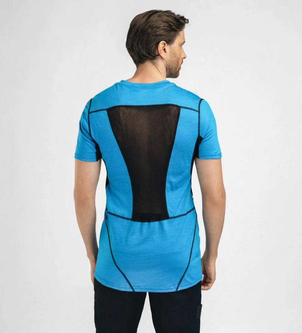 Aclima Men's LightWool 140 Sports T-shirt Bluejay/Jet Black