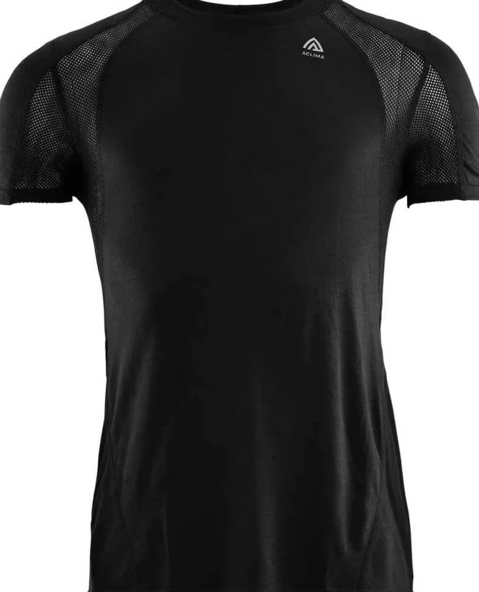Aclima Men's LightWool 140 Sports T-shirt Jet Black