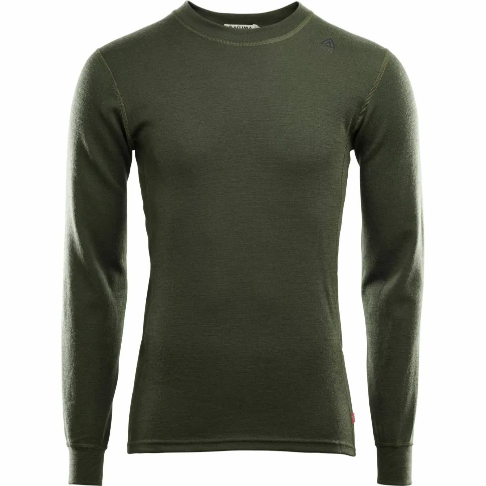 Aclima Men's WarmWool Crew Neck Olive Night