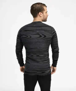 Aclima Men's WarmWool Crew Neck Black Motion