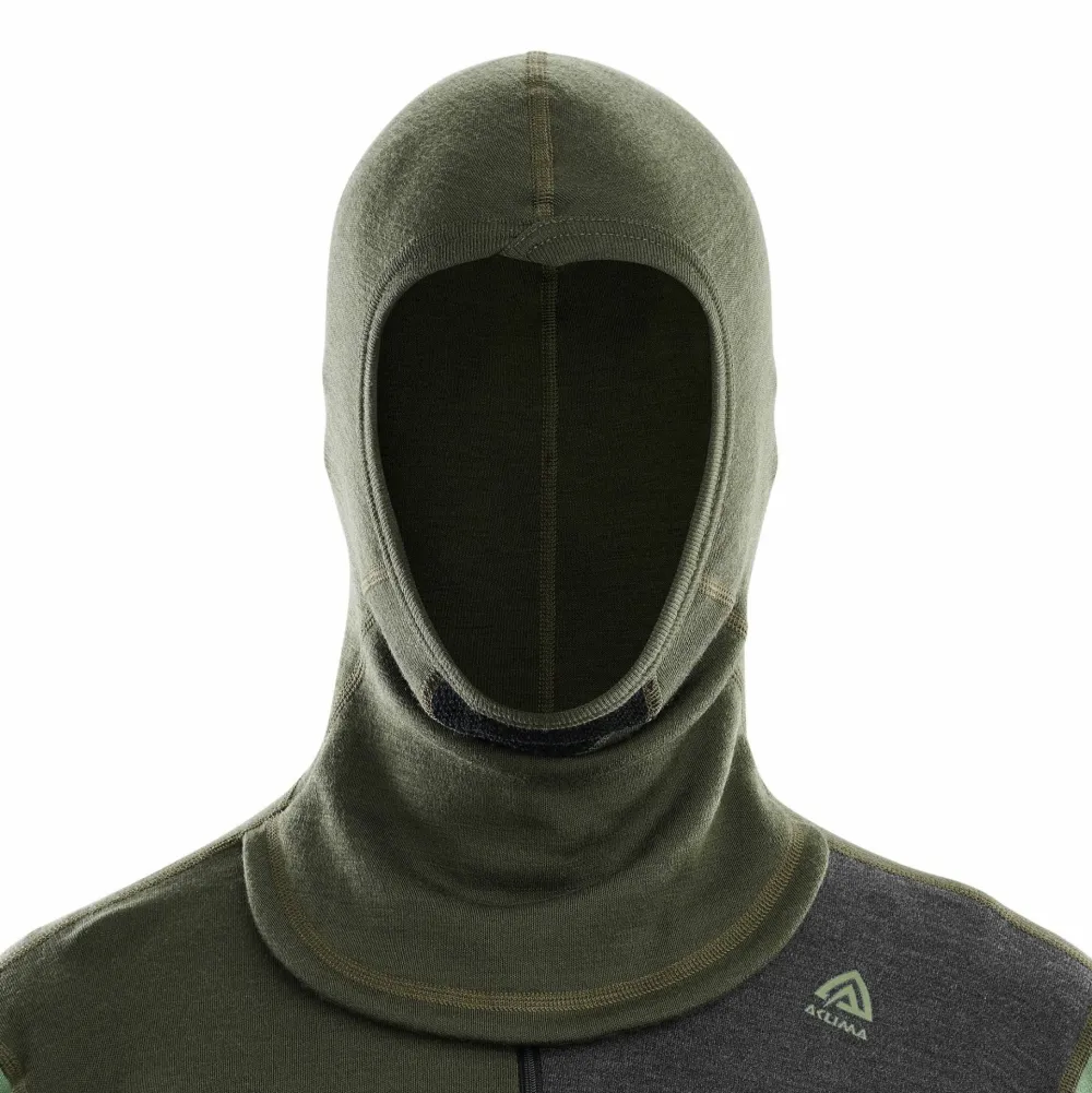 Aclima Men's WarmWool Hoodsweater with Zip Olive Night/Dill/Marengo Olive Night / Dill / Marengo Hot