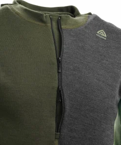 Aclima Men's WarmWool Hoodsweater with Zip Olive Night/Dill/Marengo Olive Night / Dill / Marengo Hot