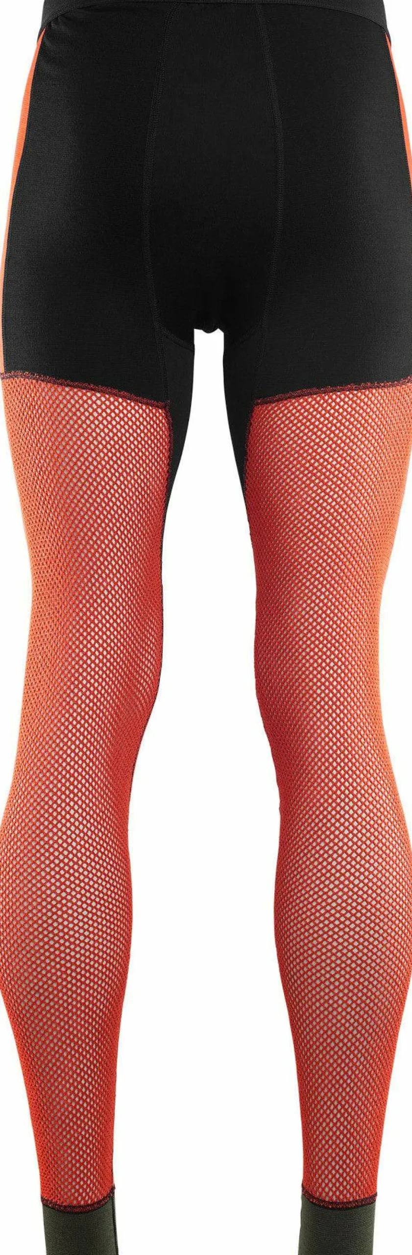 Aclima Men's WoolNet Hybrid Longs Jet Black/Poinciana/Olive Nigh