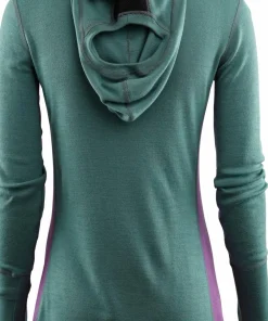 Best WarmWool Hoodsweater with Zip Woman North Atlantic/Purple Rose/Sunset Purple Skidkläder Dam|Underställ Dam