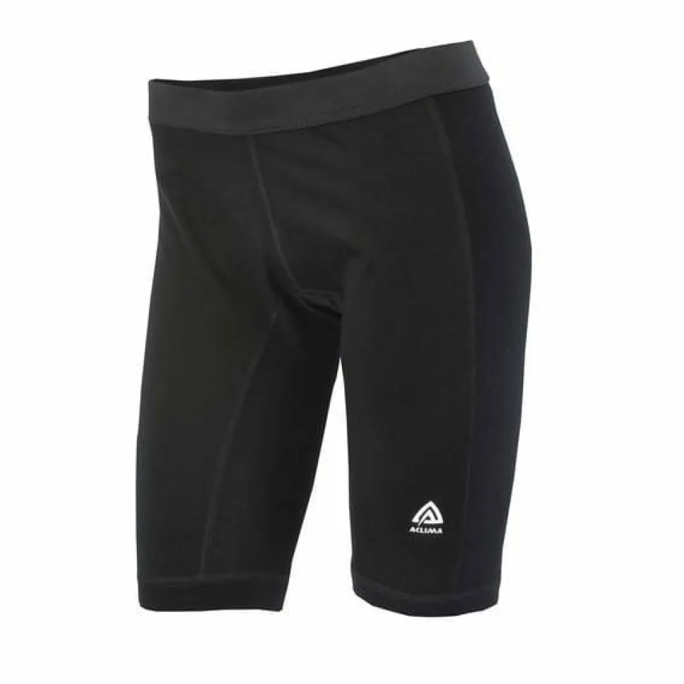 Aclima WarmWool Long Shorts W/Windstop Woman Jet Black