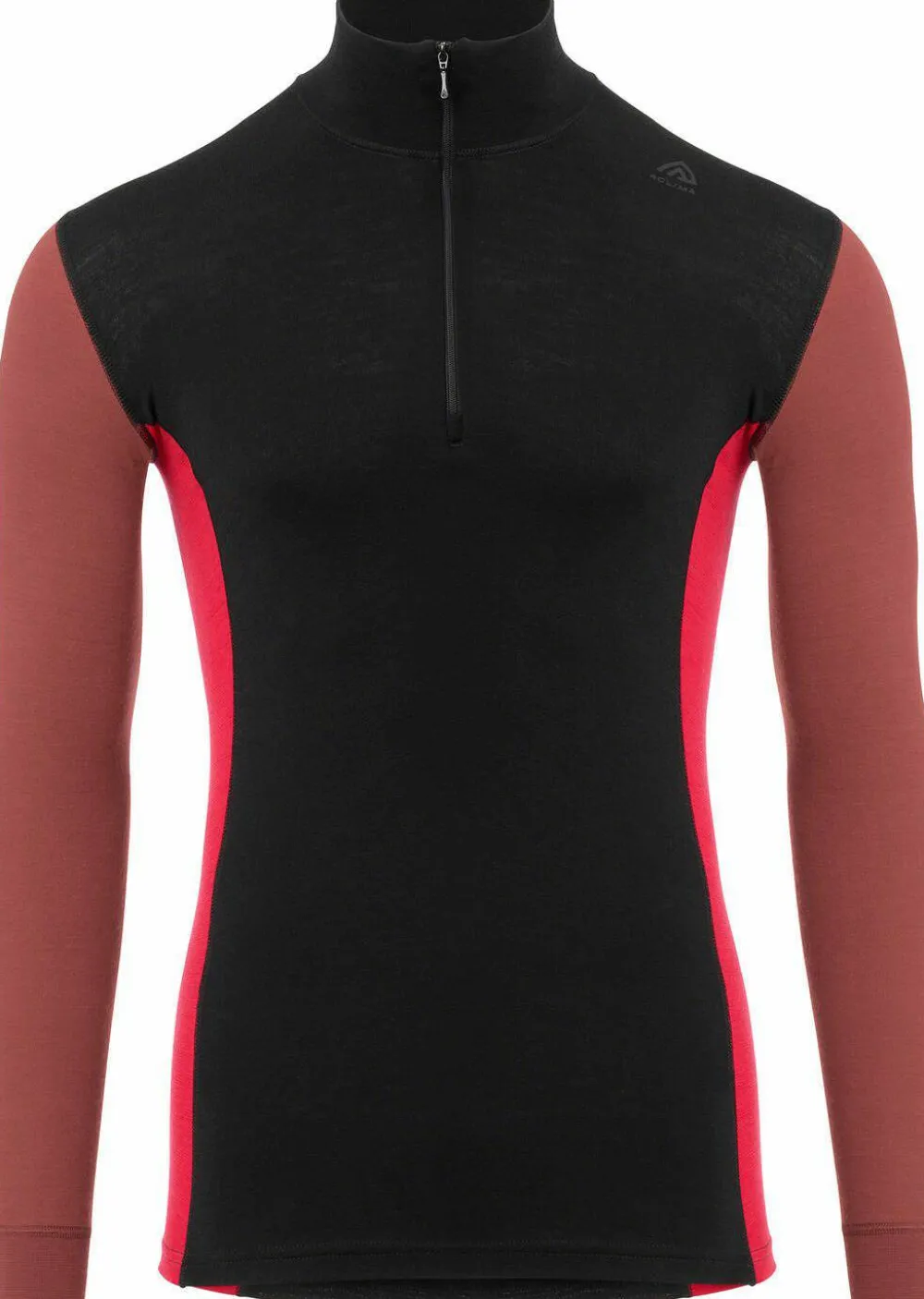 Aclima WarmWool Mock Neck with Zip Man Jet Black/Spiced Apple/Jester Red Jet Black / Spiced Apple / Jester Red Online