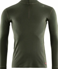 Aclima WarmWool Mock Neck with Zip Man Olive Night Hot