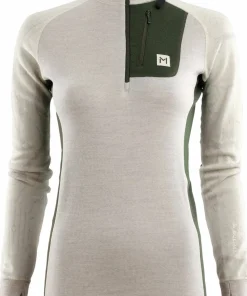 Aclima Women's Lars Monsen Femunden Polo Beige Melange/Olive Night/Femunden Light
