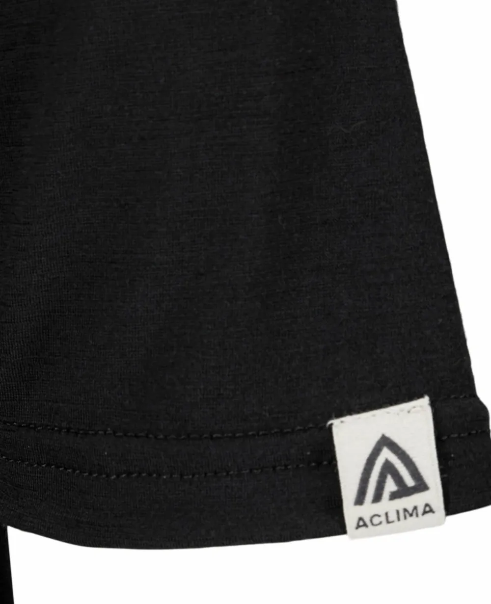 Aclima Women's Lightwool 140 Classic Tee Mountain Jet Black New