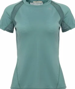 Aclima Women's LightWool Sports T-shirt Oil Blue/North Atlantic