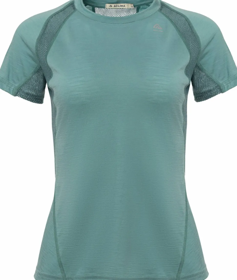 Aclima Women's LightWool Sports T-shirt Oil Blue/North Atlantic