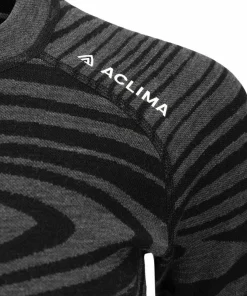 Aclima Women's WarmWool Crewneck Black Motion