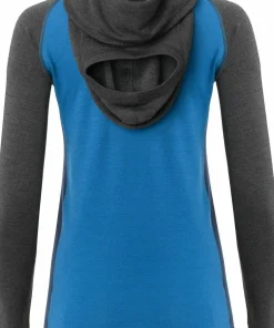 Aclima Women's WarmWool Hoodsweater V2 Marengo/Corsair/Navy Blazer
