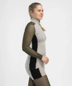 Women's WoolNet Hybrid Mock Neck Underställ Dam