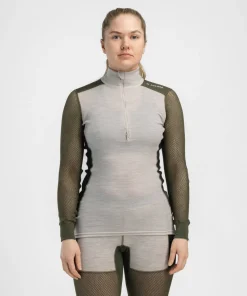 Women's WoolNet Hybrid Mock Neck Underställ Dam
