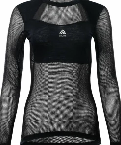 Aclima Women's WoolNet Light Crewneck Jet Black Sale