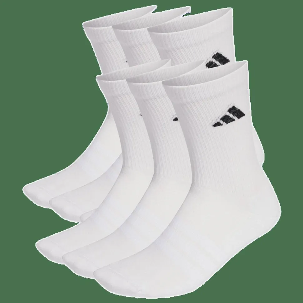 Adidas Cushioned Crew Socks 6 Pair Pack White/white/black