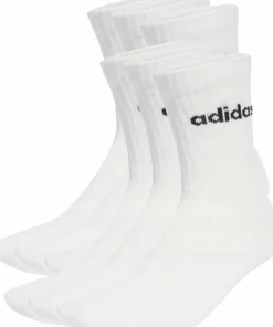 Adidas Cushioned Linear Crew 6p White/black