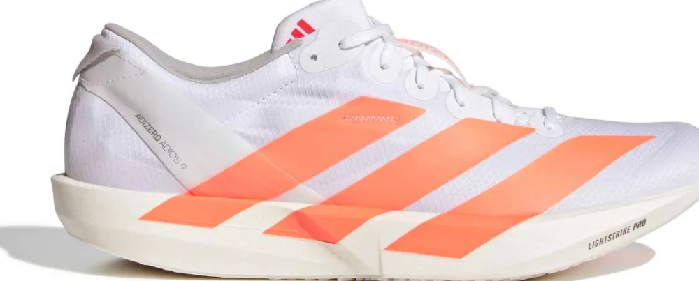 Adidas Men's Adizero Adios 9 Cloud white/Lucid Orange/Lucid red Ftwwht/Luor/Lucred Sale