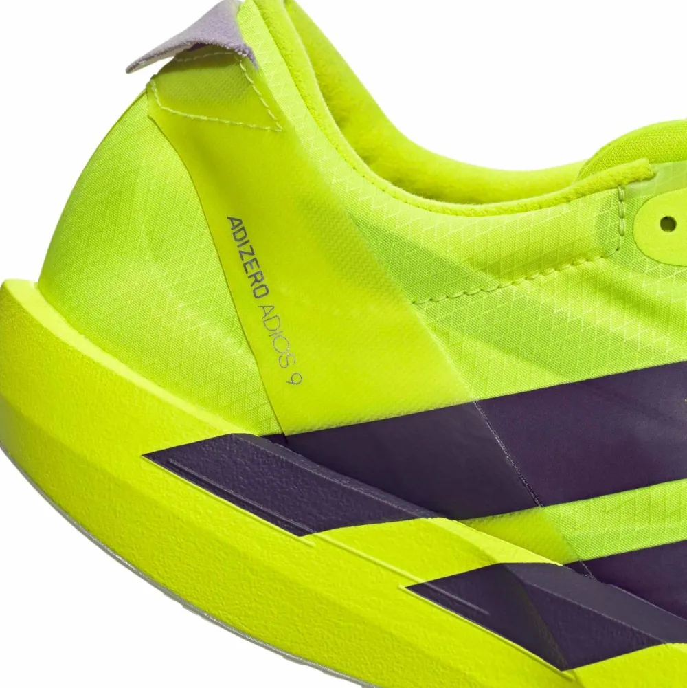 Adidas Men's Adizero Adios 9 Solar Yellow / Aurora Plum / Powder Plum Hot