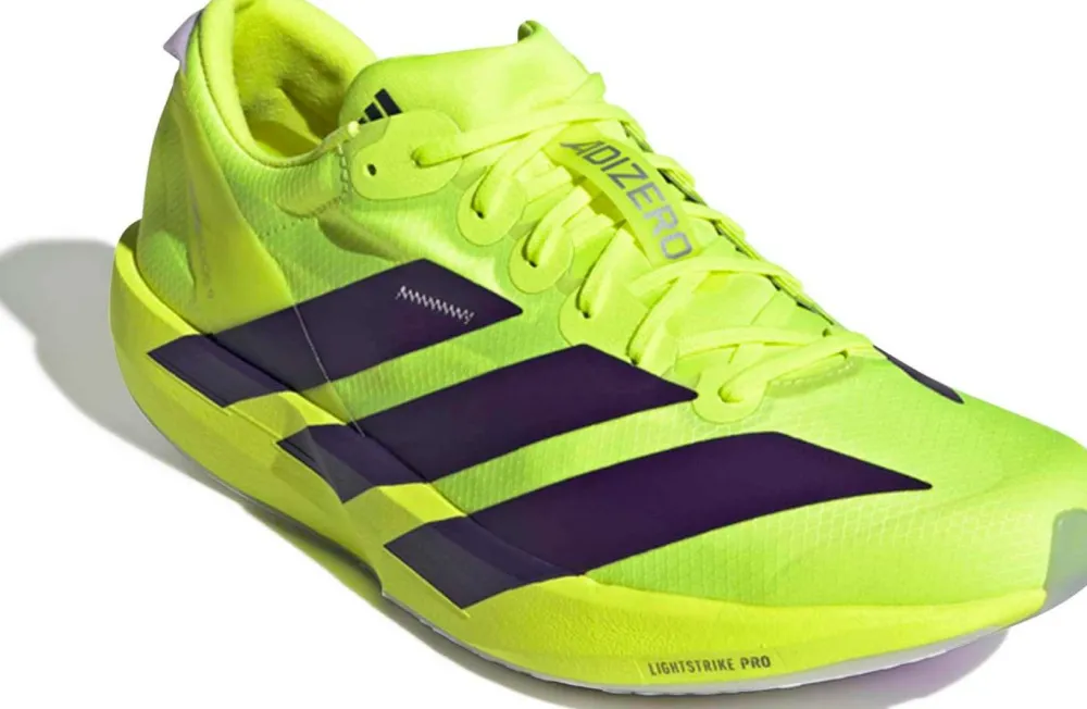 Adidas Men's Adizero Adios 9 Solar Yellow / Aurora Plum / Powder Plum Hot