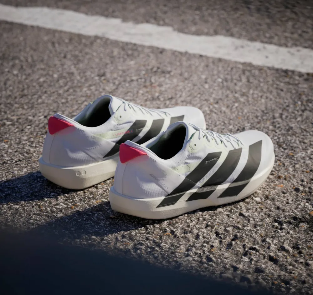 Clearance Men's Adizero Adios 9 Cloud White/Core Black/Lucid Red Löparskor Herr