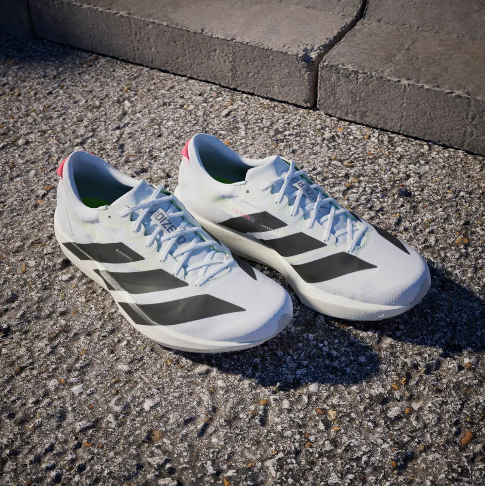 Clearance Men's Adizero Adios 9 Cloud White/Core Black/Lucid Red Löparskor Herr
