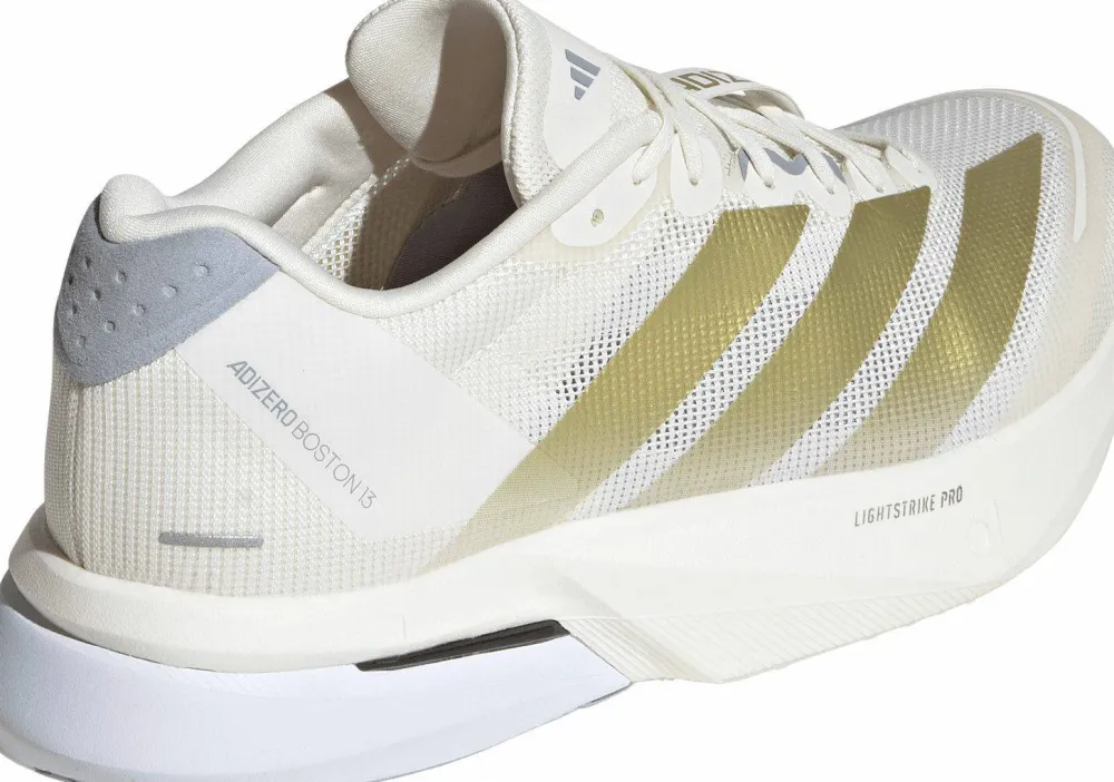 Adidas Men's Adizero Boston 13 Cloud White/Gold Mint/Halsil Best