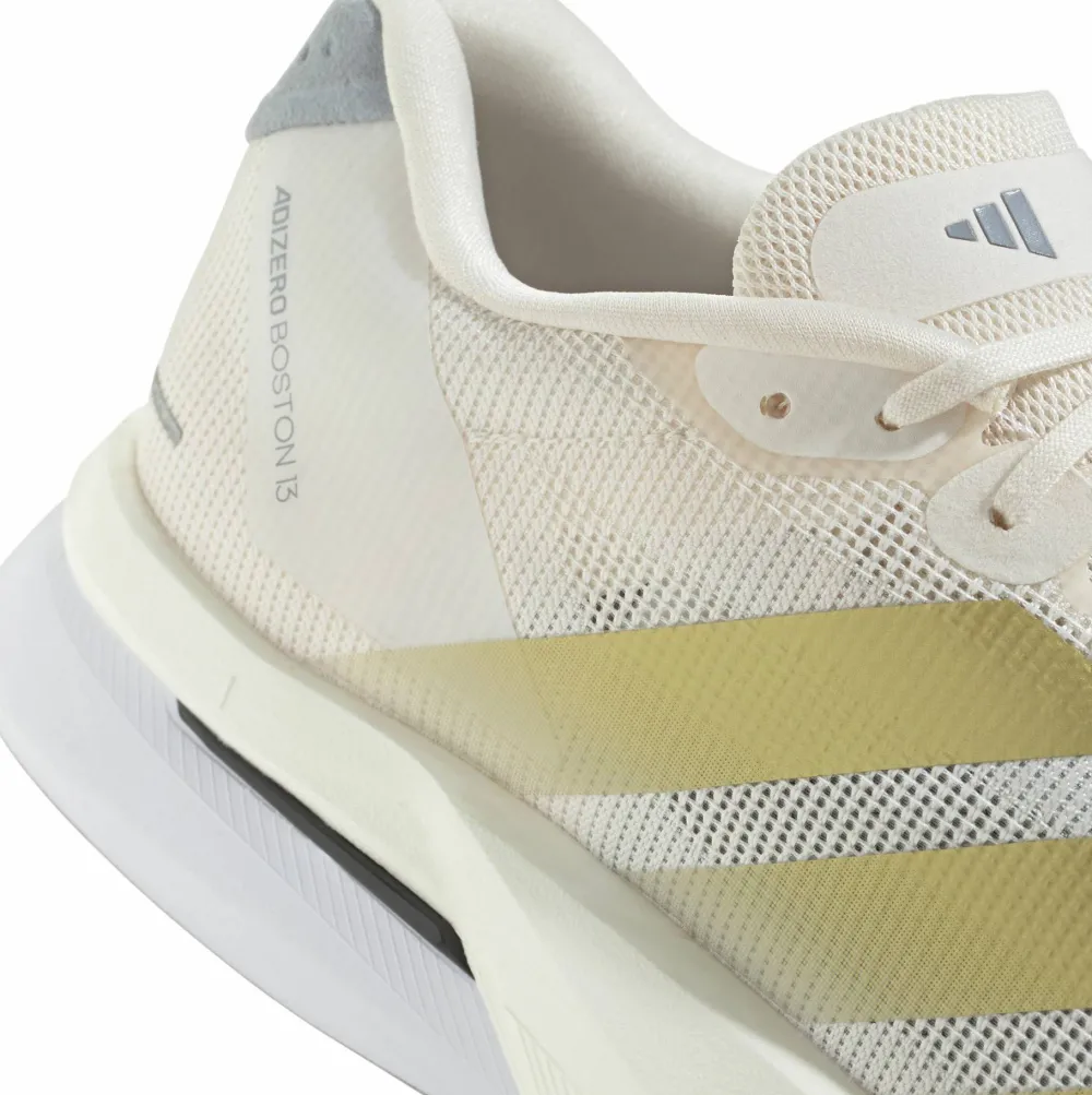 Adidas Men's Adizero Boston 13 Cloud White/Gold Mint/Halsil Best