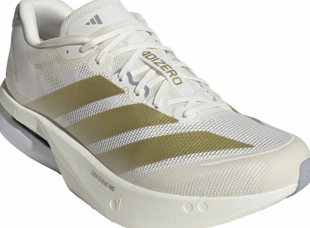 Adidas Men's Adizero Boston 13 Cloud White/Gold Mint/Halsil Best