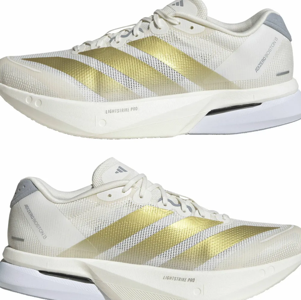 Adidas Men's Adizero Boston 13 Cloud White/Gold Mint/Halsil Best