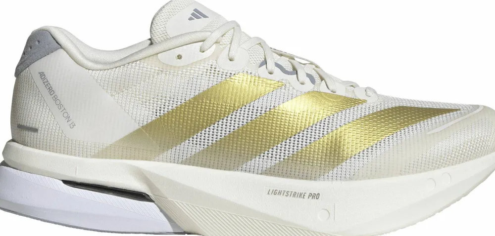 Adidas Men's Adizero Boston 13 Cloud White/Gold Mint/Halsil Best