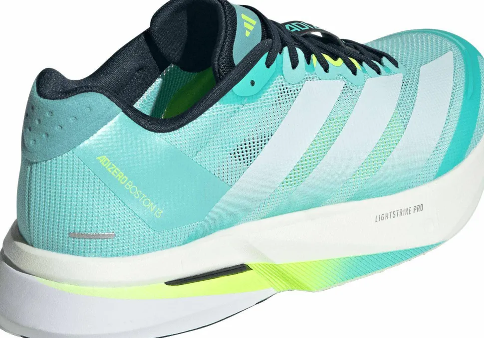 Adidas Men's Adizero Boston 13 Flash Aqua/Cloud White/Lucid Lemon