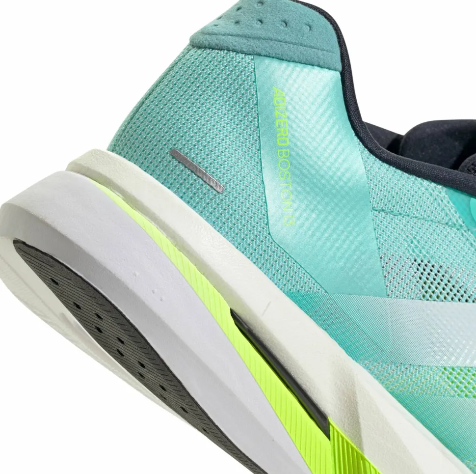 Adidas Men's Adizero Boston 13 Flash Aqua/Cloud White/Lucid Lemon