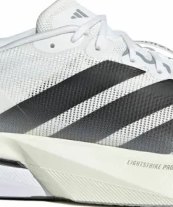 Adidas Men's Adizero Boston 13 Cloud White / Core Black / Dash Grey Hot