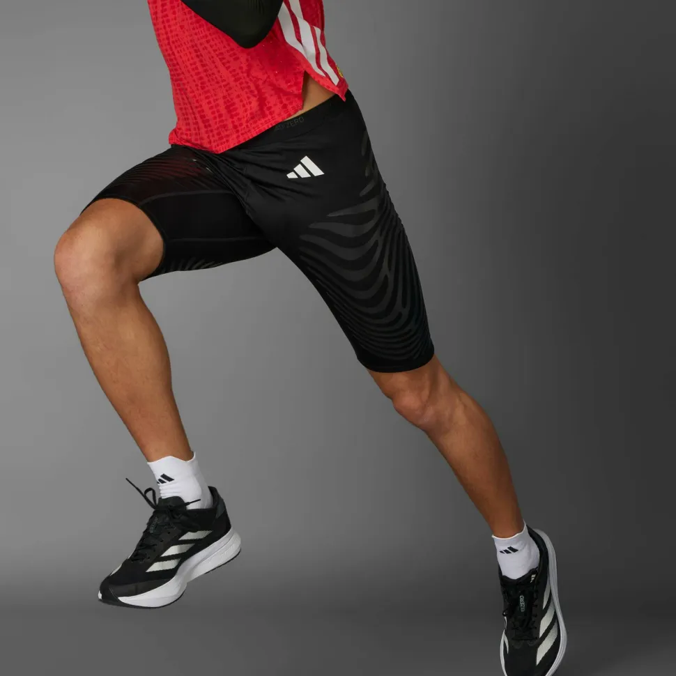 Adidas Men's Adizero Control Running Short Tights Black