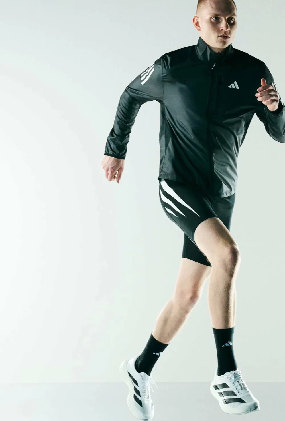 New Men's Adizero Evo SL Cloud White/Core Black/Cloud White Löparskor Herr