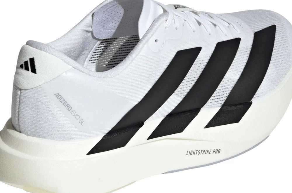 New Men's Adizero Evo SL Cloud White/Core Black/Cloud White Löparskor Herr