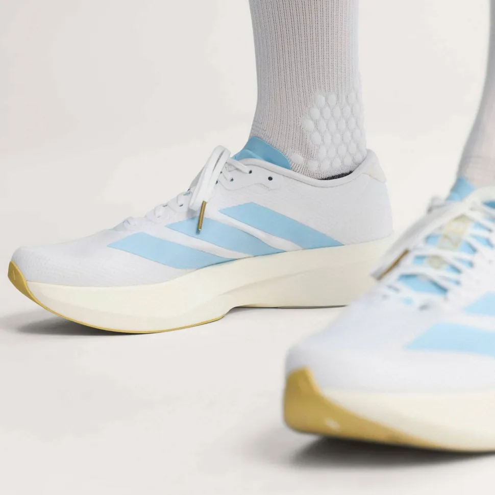 Adidas Men's Adizero Evo SL Cloud white/Cloud blue/Magold