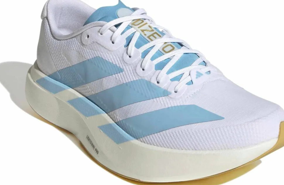 Adidas Men's Adizero Evo SL Cloud white/Cloud blue/Magold