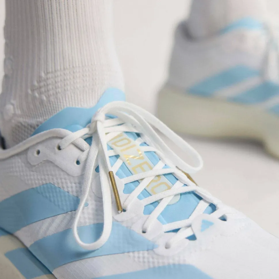 Adidas Men's Adizero Evo SL Cloud white/Cloud blue/Magold