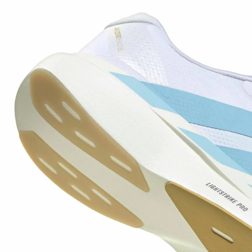 Adidas Men's Adizero Evo SL Cloud white/Cloud blue/Magold