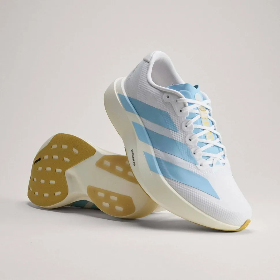 Adidas Men's Adizero Evo SL Cloud white/Cloud blue/Magold
