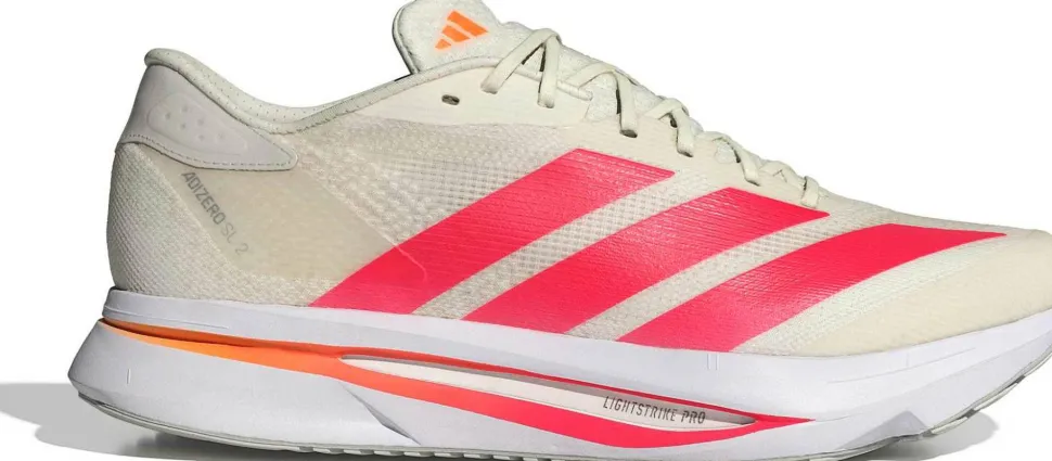 Adidas Men's Adizero SL2 Off White/ Pure Orange / Lucid Red