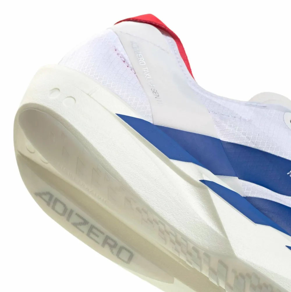 Adidas Men's Adizero Takumi Sen 11 Cloud White/Team Royal Blue/Pure Ruby Hot