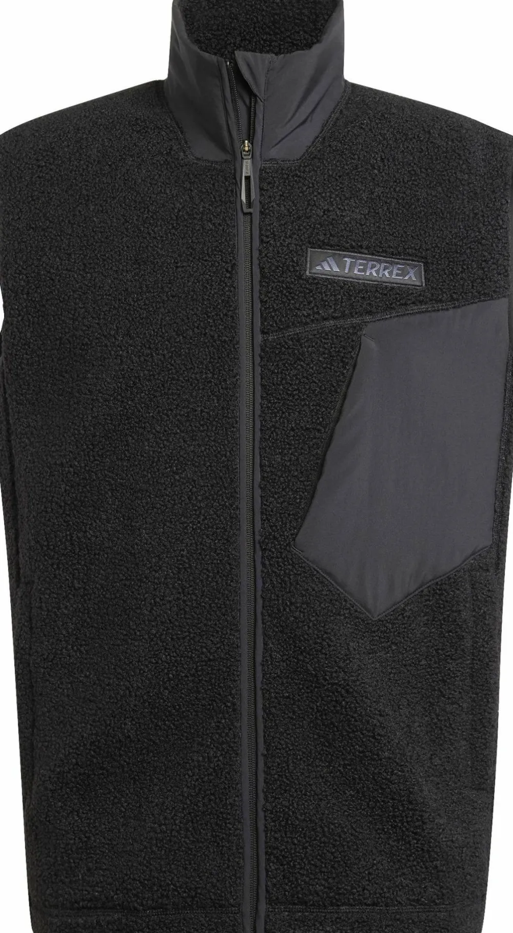 Adidas Men's Terrex Xploric High Pile Fleece Vest Black New
