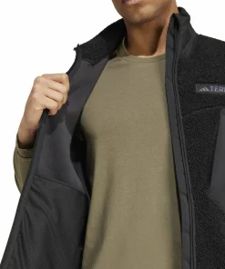 Adidas Men's Terrex Xploric High Pile Fleece Vest Black New